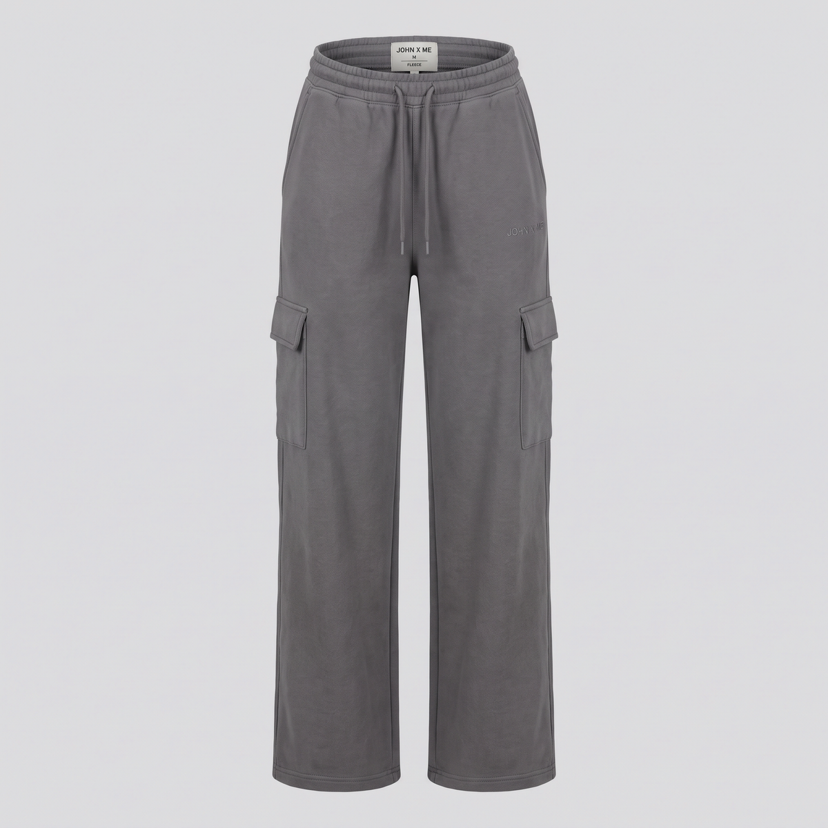 Jogging cargo, gris fer, vue de face — John x Me