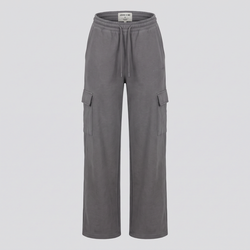 Jogging cargo, gris fer, vue de face — John x Me