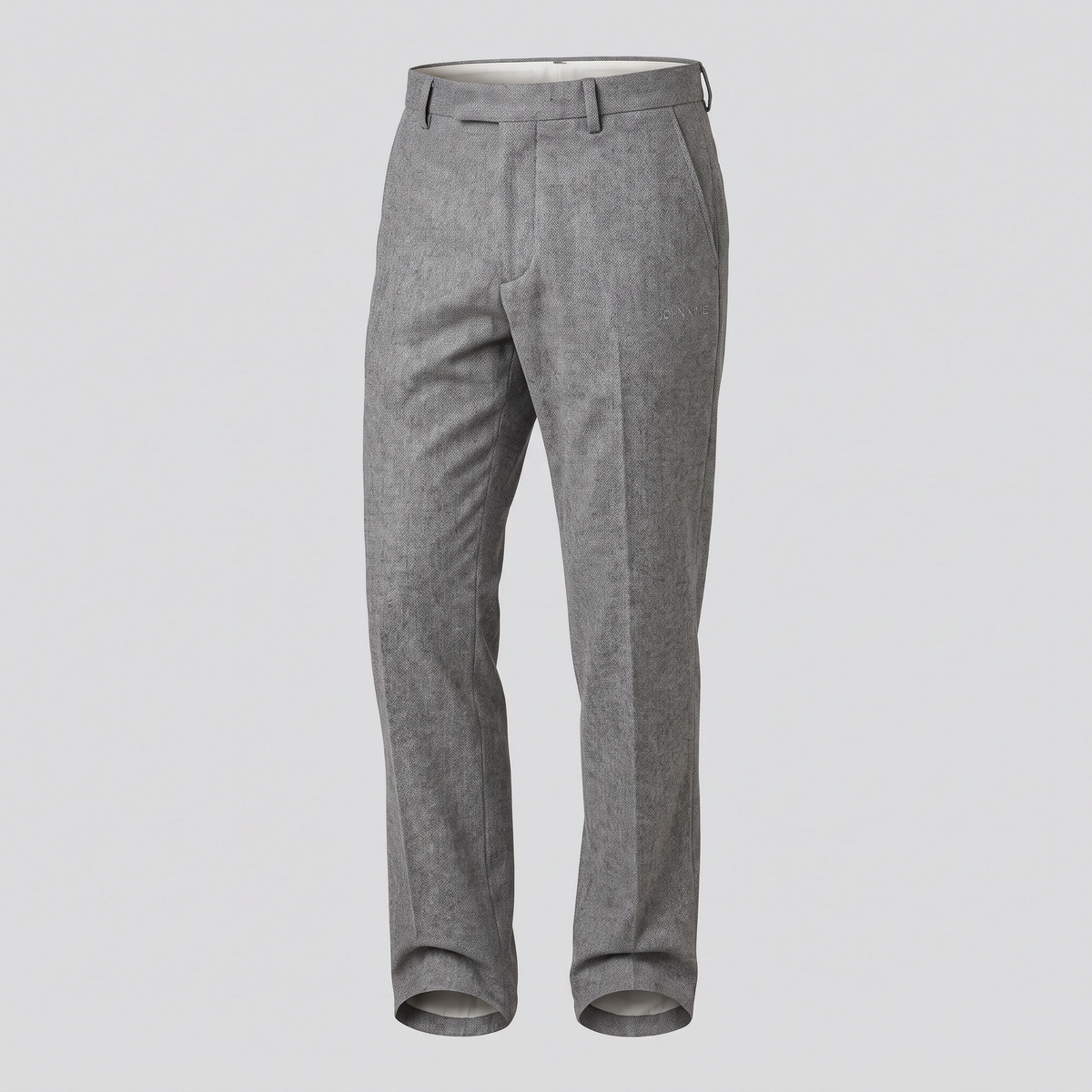 Pantalon droit, gris chiné, vue de face — John x Me